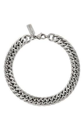 Ed Hardy Mens Stainless Steel Curb Chain Bracelet in Silver at Nordstrom Rack