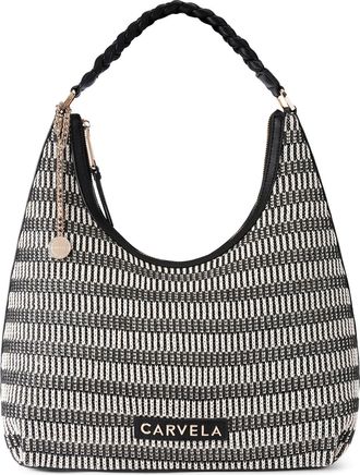 Carvela Womens Treccia Plait Tote Bag - Black/White Fabric - One Size