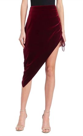 Amanda Uprichard Aviette Skirt In Wine
