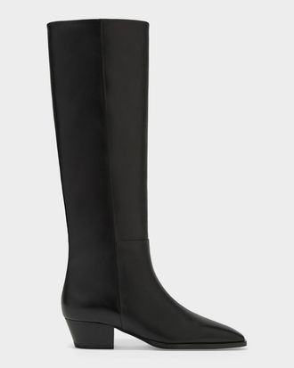 Aeyde Medea 40MM Leather Knee-High Boots