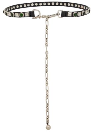 Etro Embellished Leather Chain Belt - Black - S (UK8-10 / S)