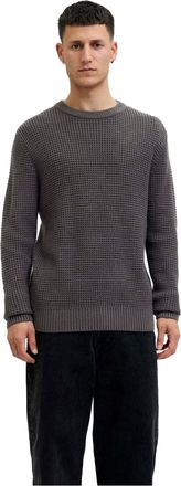 Jack & Jones Jack And Jones Heren Trui met structuur en lange mouwen (Asfalt)