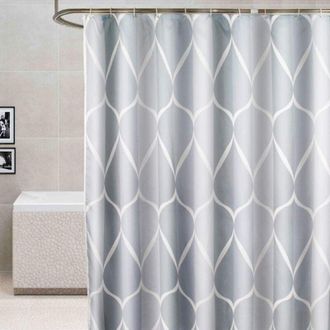 OEM Cortina De Ducha De Alta Calidad Fabricada En Tejido Impermeable Y Resistente Al Moho, Con 12 Anillas Para Cortina De Ducha, Para Ba&ntilde;o, Gris, 240x200c