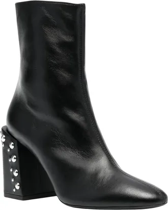 Furla Block Ankle Boot - female - Furla - Heeled Boots - Black - 3 UK - Shoes