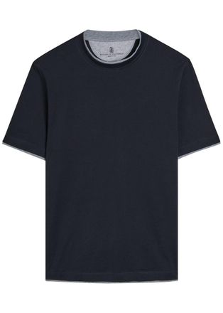 Brunello Cucinelli Cotton T-shirt - Navy - XL