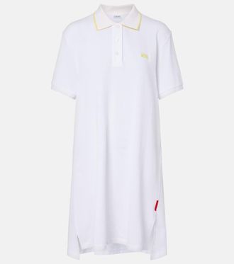 Loewe Vestido de piqu&eacute; de algod&oacute;n con Double L