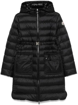 Moncler Sedan coat - women - Polyamide/Polyester/Polyamide/Goose Down/Goose Feather - 00 - Black