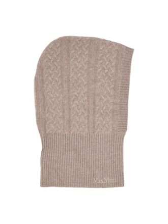 Max Mara Beige Knitted Balaclava Hat
