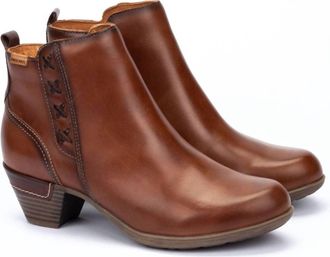 Pikolinos Womens Rotterdam Heeled Ankle Boots In Cuero