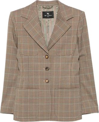 Etro Wol Blazer - Dames - Blazers - Veelkleurig - M - Wol - Jassen