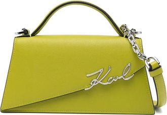 Karl Lagerfeld logo-plaque tote bag - Green