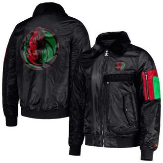Starter Mens Starter x Ty Mopkins Black Dallas Mavericks Black History Month Satin Full-Zip Jacket at Nordstrom, Size Medium