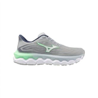 Mizuno Womens Wave Horizon 8 Running Shoe In Pearl Blue/white