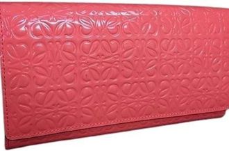 Loewe Pink Patent Leather Long Wallet (Bi-Fold) (Pre-Owned)