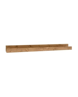 Deco Wood Estante de madera maciza flotante tono envejecido 50x7cm