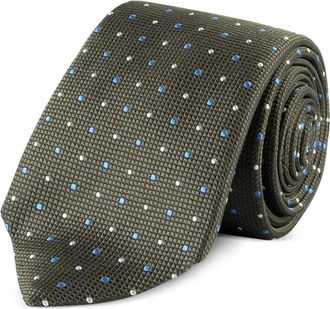 Ascot patterned tie - men - Fabric - One Size - Green