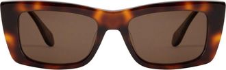 Mohala Eyewear Kea 53mm Low Bridge Wide Width Polarized Square Sunglasses in Tiger Eye Tortoise /Tan at Nordstrom