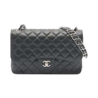 Chanel Pre-owned Classic Caviar Skin Shoulder Bag - Dames - Pre-owned - Zwart - Maat: ONE Size Leer