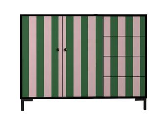 Really Nice Things Aparador bajo 2 puertas 4 cajones mdf estampado