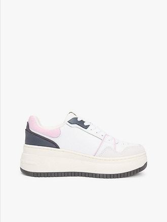 Tommy Hilfiger Zapatillas retro de piel con plataforma