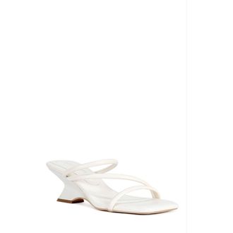 Azalea Wang Genna Wedge Slide Sandal in Bone at Nordstrom, Size 7.5
