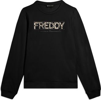 Freddy Felpa con Logo Animalier e Drappeggio sulle Spalle