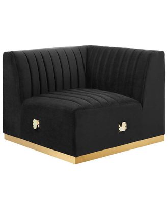 ModWay Conjure Channel Tufted Performance Velvet Right Corner Chair