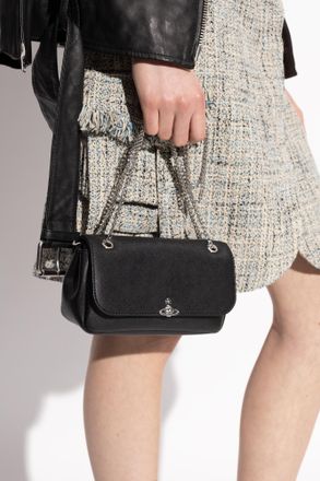 Vivienne Westwood Shoulder Bag With Logo, Womens, Black