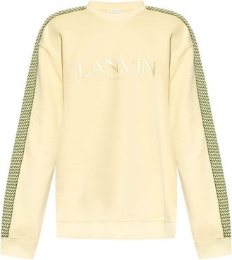 Lanvin logo-embroidered sweatshirt - men - Cotton - L - Yellow