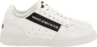 Versace Jeans Couture Sneakers met logo-print - Heren - Sneakers - Wit - 43 EU - Leer - Schoenen
