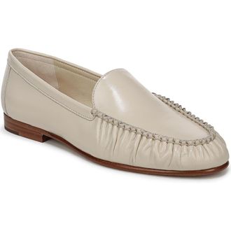 Veronica Beard Prilla Loafer in Limestone Ivory Leather at Nordstrom, Size 6.5