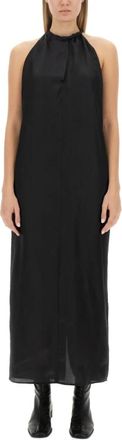 Acne Studios Satijnen Jurk - Dames - Maxi kleedjes - Zwart - M - Satijn - Kleedjes