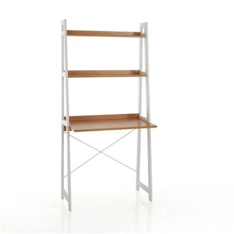 Oresteluchetta Libreria effetto legno laccata bianca cm. H.170 x L.80 x P.45