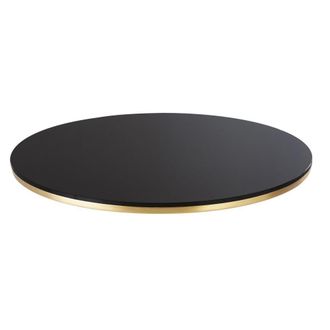 Maisons du monde Tablero de mesa profesional de cristal negro para 2/4 personas D.70