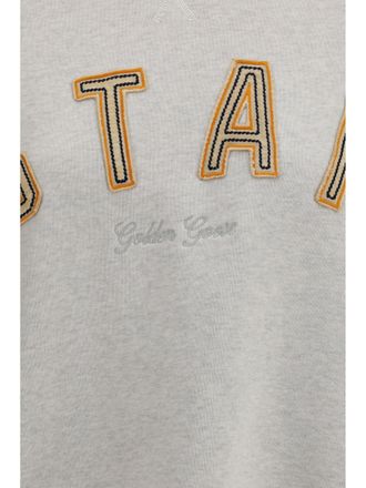 Golden Goose Womens Crewneck Sweatshirt Vintage Grey Melange Cotton Sweater