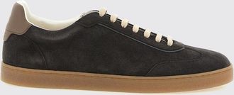 Brunello Cucinelli Sneakers basse in pelle di vitello scamosciata con logo