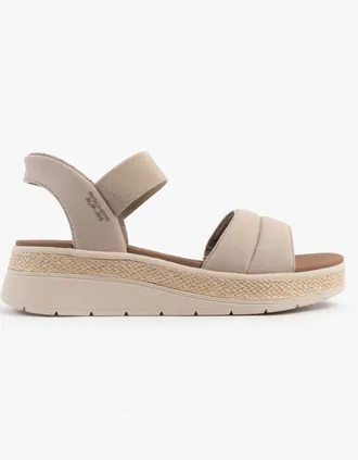 Skechers Womens Skechers 114413/TPE BOBS SUN RAY Womens Sandals Taupe - Cream - Size: 4