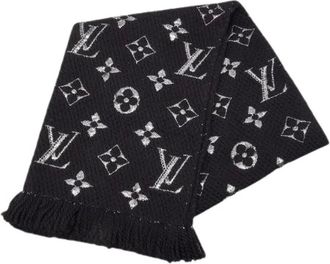 Louis Vuitton Pre-owned Scarves, female, Black, Size: ONE SIZE Pre-owned Wool Scarf