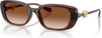 Versace Vierkante Zonnebril - Dames - Zonnebrillen - Bruin - 56 MM - Accessoires