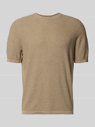 Marc O'Polo Regular Fit T-Shirt aus Baumwoll-Leinen-Mix in Beige, Gr&ouml;&szlig;e XXXL