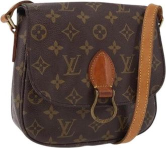 Louis Vuitton Pre-owned Monogram Canvas Shoulder Bag - Dames - Vintage Schoudertas - Bruin - ONE Size - Leer - Vintage