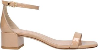 Stuart Weitzman Pink Patent Leather Sandal with Buckle