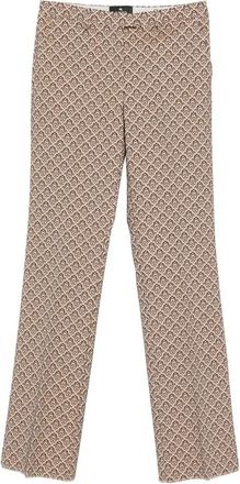 Etro Etro, Straight Trousers, female, Multicolor, Size: XS Cotton-Blend Jacquard Trousers