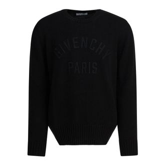 Givenchy Round-neck Knitwear, male, Black, Size: M Black Sweatshirt Aw25 Stylish Design
