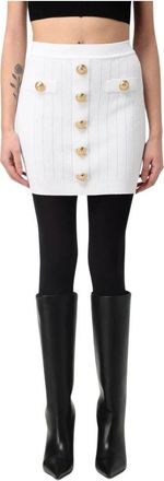Balmain Mujer, Faldas, Blanco, Talla: S