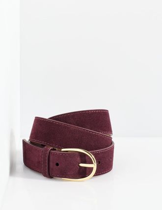Talbots Suede Belt - Deep Burgundy - Medium Talbots