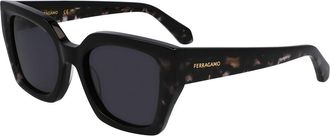 Ferragamo SF2035S 004 Womens Sunglasses Black Size 52
