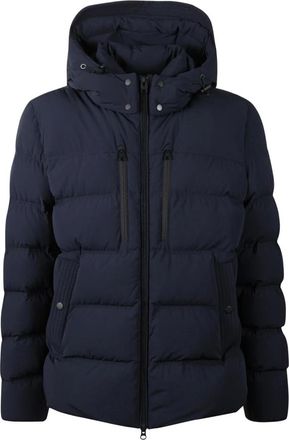 Woolrich Jassen, Heren, Blauw, M, Leer, Logo Down Jacket