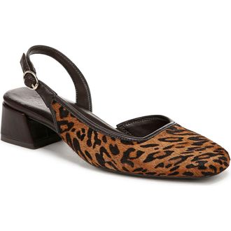 Naturalizer Jayla 2 Genuine Calf Hair Slingback Pump in Natural Brown Multi at Nordstrom Rack, Size 8.5