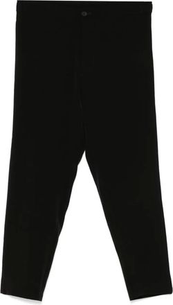Yohji Yamamoto Pantaloni affusolati in cr&ecirc;pe-de-chine - Nero